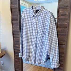 Charles Tyrwhitt Light Blue and White Check Shirt